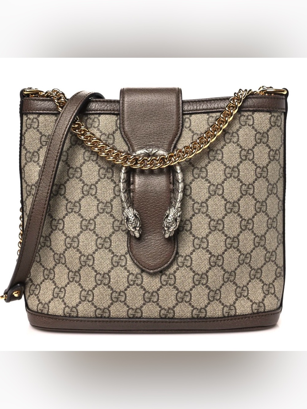 GG Supreme Monogram Medium Dionysus Bag Beige New Acero COA!